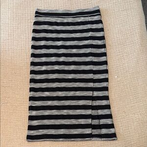 Striped Black and White Women's Skirt